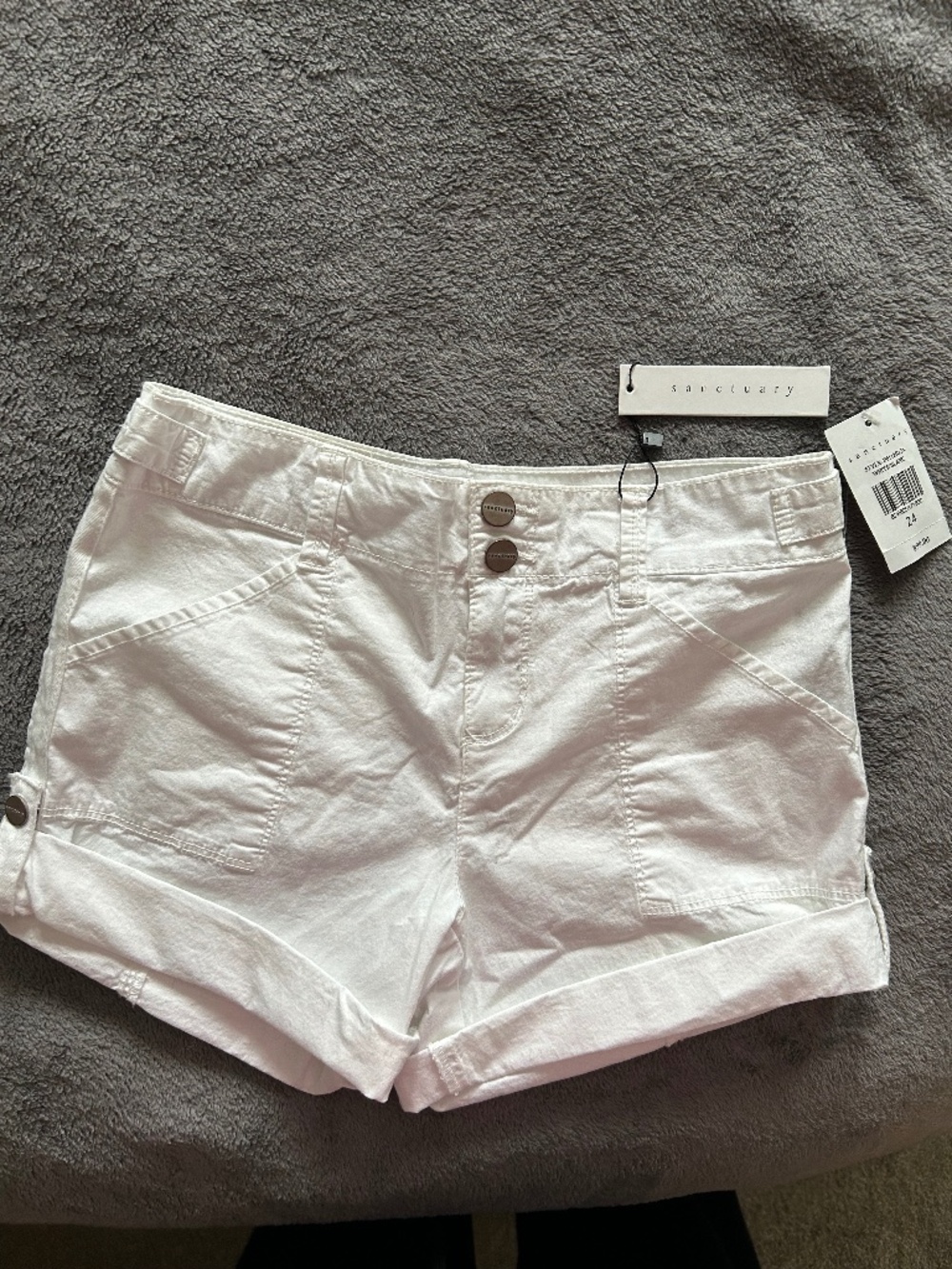 Ladies white shorts